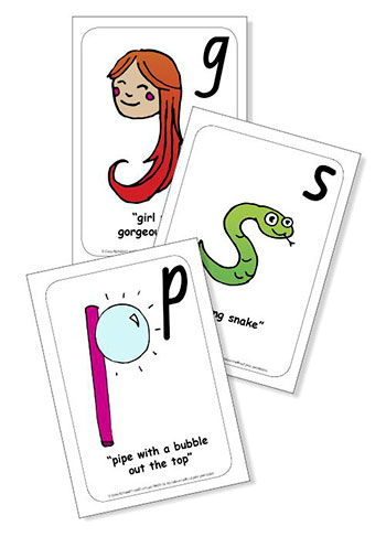 Alphabet cards to help children learn letter sounds